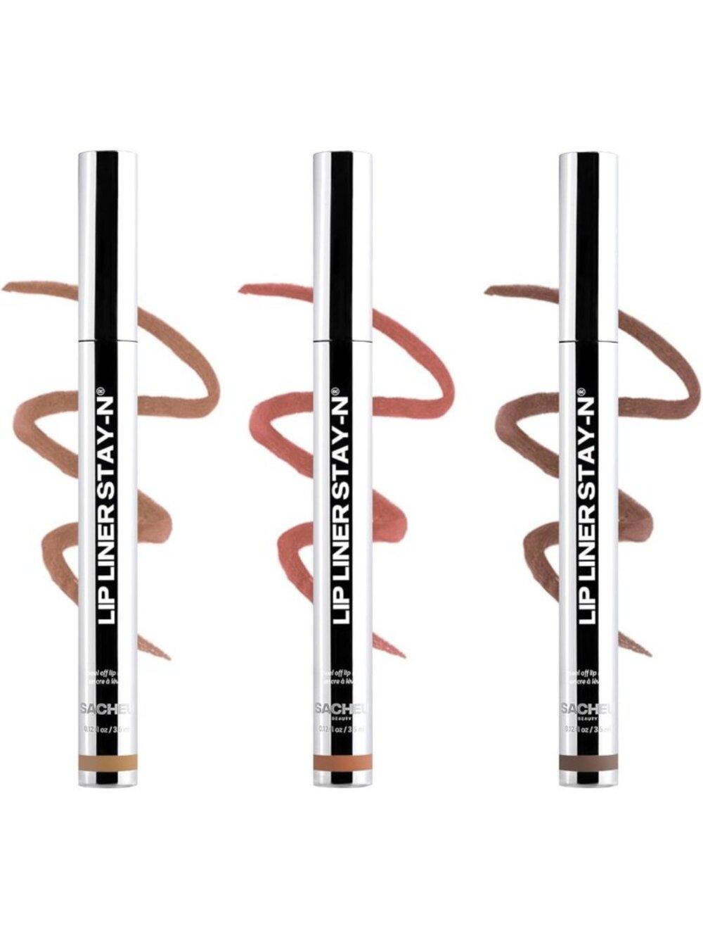 3-Pack Peel Off Lip Stain Set - Long-Lasting, Waterproof Lip Liner & Color